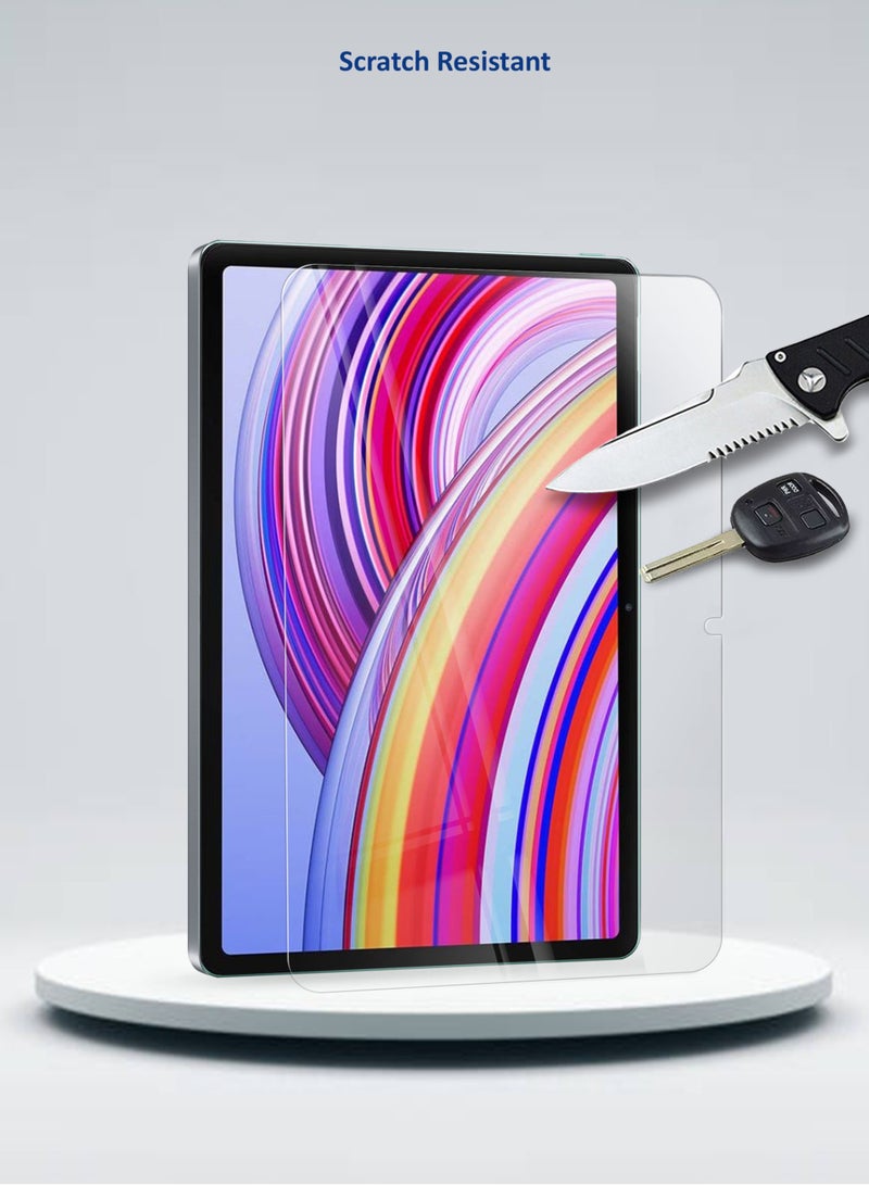 Wtech Premium Series Curved Edges Full Cover Tempered Glass Screen Protector For Xiaomi Redmi Pad Pro 12.1 inch 5G 2024 / Xiaomi Poco Pad 12.1 inch 5G 2024 Clear - Image 3