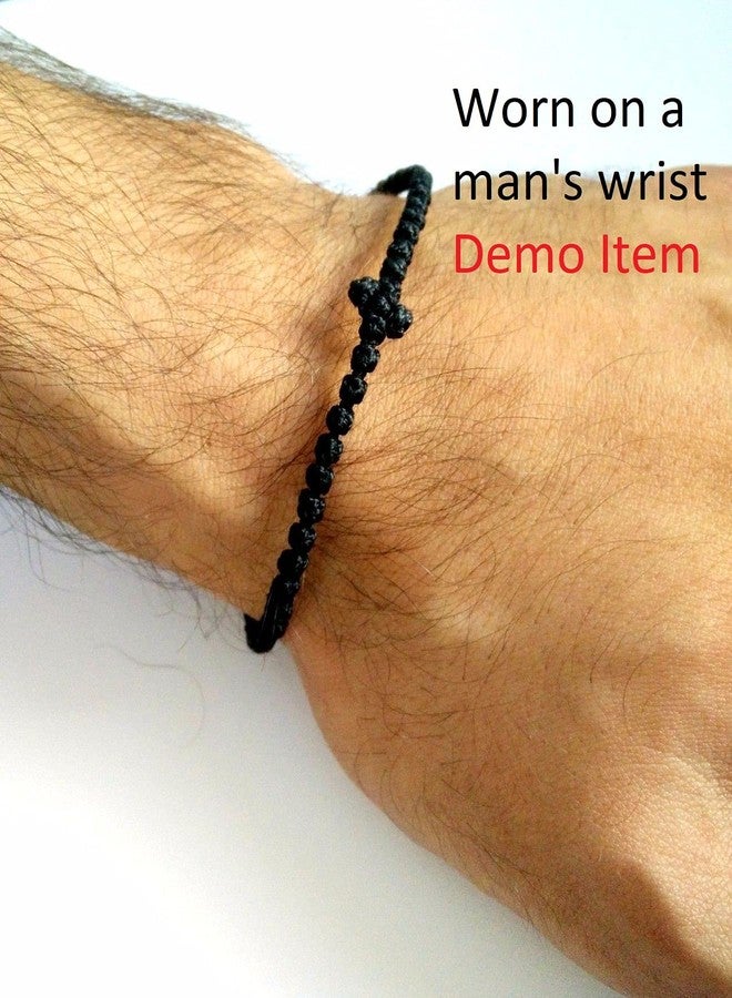 Iconsgr Handmade Christian Orthodox Komboskoini, Prayer Rope Bracelet Black - 5607b - Image 4