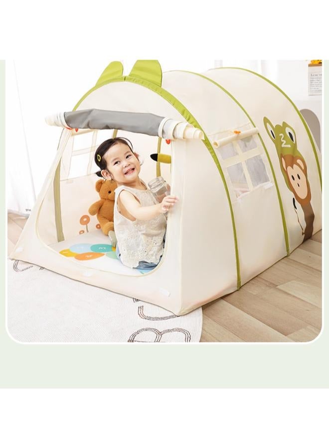Large Kids Play House Toddler Play Tent with mat Kids Reading Corner Activity CenterIndoor Outdoor(132*102*82CM)  - Image 1