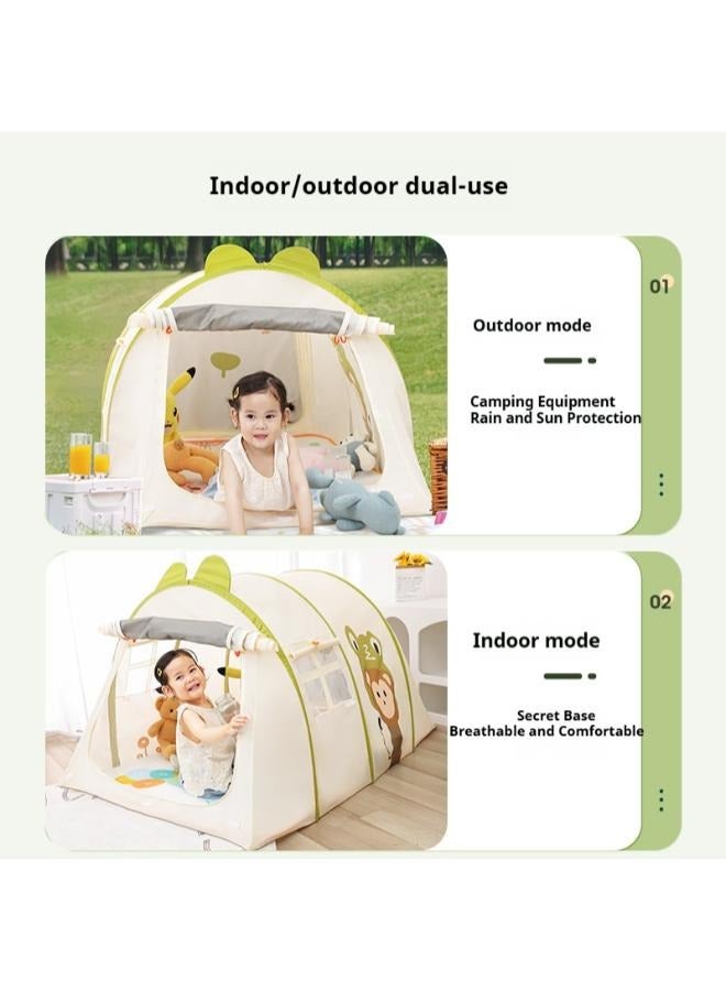 Large Kids Play House Toddler Play Tent with mat Kids Reading Corner Activity CenterIndoor Outdoor(132*102*82CM)  - Image 3