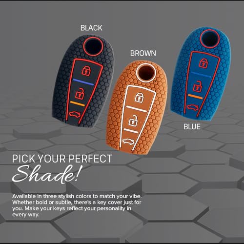 keyzone Keycare Silicone Compatible for Suzuki Ciaz, Baleno, Scross, Vitara Brezza, Ignis Smart Key. (Blue) - Image 4