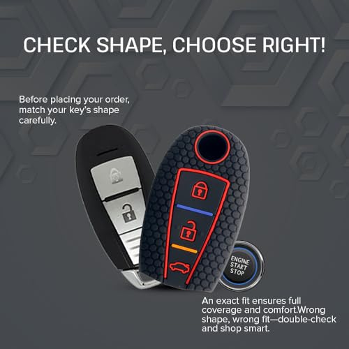 keyzone Keycare Silicone Compatible for Suzuki Ciaz, Baleno, Scross, Vitara Brezza, Ignis Smart Key. (Blue) - Image 2