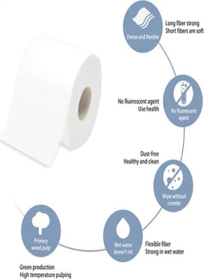 Zxtor Diamond 2 Ply Soft, Hygienic & Absorbent Toilet Tissue Paper Roll - Pack of 10 (215 Pulls Per Roll, 2150 Sheets) (Pack of 1) - Image 5