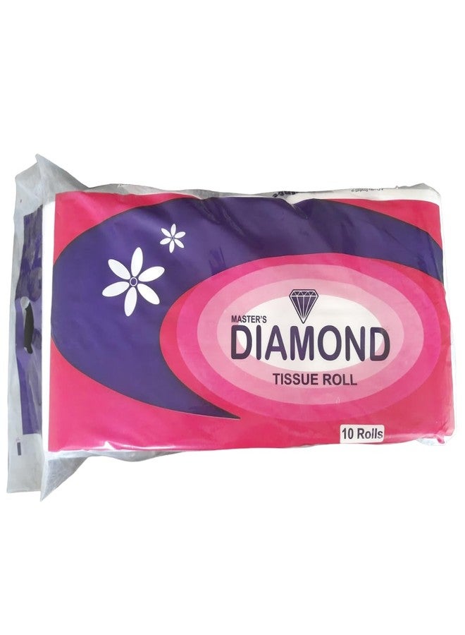 Zxtor Diamond 2 Ply Soft, Hygienic & Absorbent Toilet Tissue Paper Roll - Pack of 10 (215 Pulls Per Roll, 2150 Sheets) (Pack of 1) - Image 2