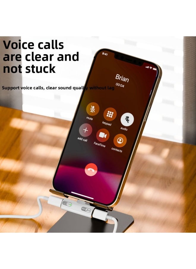 Generic - USB-C Suitable For Lightning Headset To Typec Listening PD100w Charging Adapter-Interface Form:Gray Audio 204cl100 Adapter - Image 1