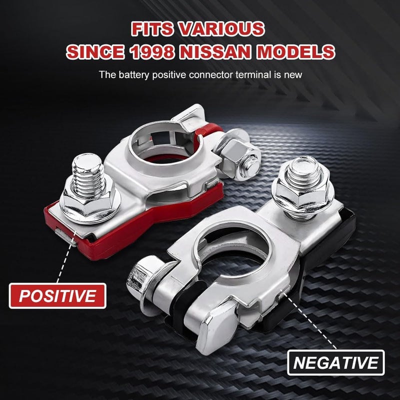 HEVLE 2PCS Battery Terminal Connector for Nissan - Image 3