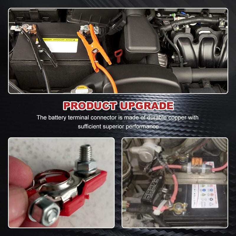 HEVLE 2PCS Battery Terminal Connector for Nissan - Image 5