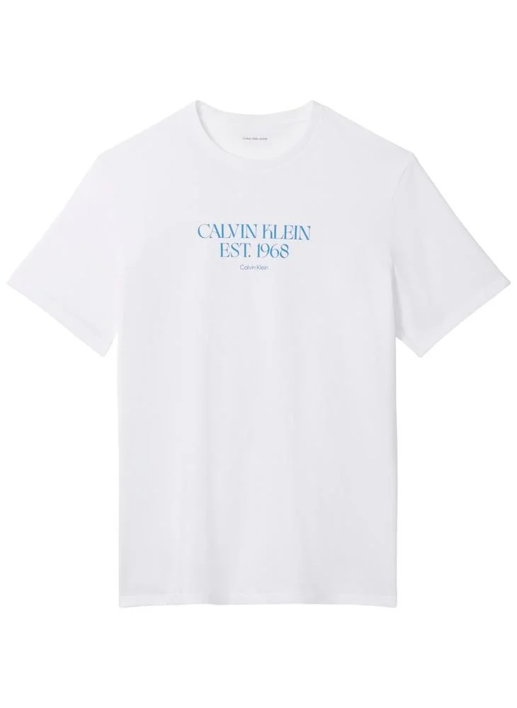 Calvin Klein Jeans  1968 Logo Graphic Crew Neck T-Shirt for Men | Best Price UAE