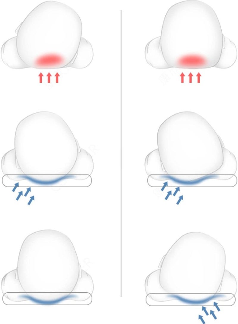 general Baby Shape Pillow, Baby Feeding Pillow, Bear Shape Memory Foam Material Bed Pillow, 3D Multifunctional Outdoor Flat Head Prevents Pillow, Moisture Wicking Away Baby Pillow - Image 5