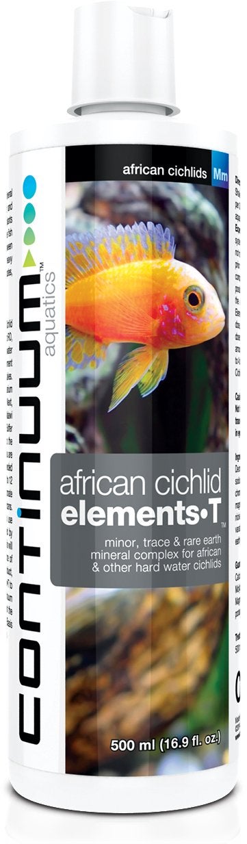 Continuum Aquatics African Cichlid Elements T Minor Trace Mineral Complex for Hard Water Cichlids 500 ml