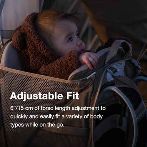 Osprey Poco Child Carrier Backpack - Adjustable Travel Baby Carrier with Sunshade - Comfortable Hiking Carrier for Toddlers, Black - Image 5