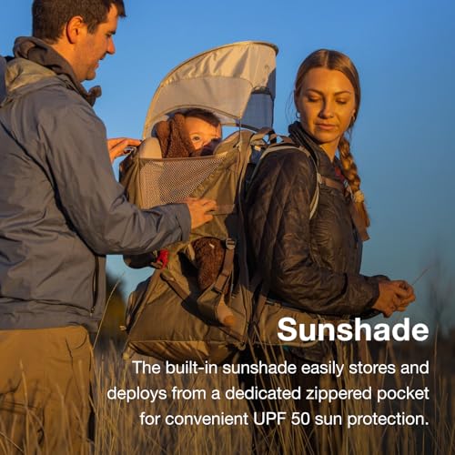 Osprey Poco Child Carrier Backpack - Adjustable Travel Baby Carrier with Sunshade - Comfortable Hiking Carrier for Toddlers, Black - Image 4