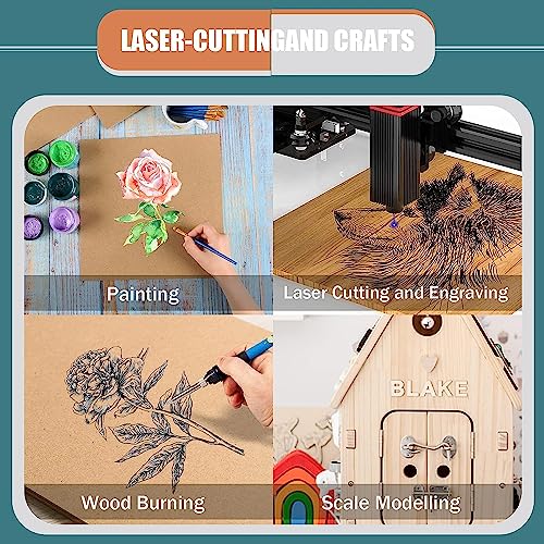 FOBSME 12 Pack MDF Wood Board for Crafts 12x12x1/8 Inch-3 mm Thick Medium Density Fiberboard Unfinished Wood Art Boards Blank Wooden Blocks Chipboard Panels for DIY Crafts, Painting, Engraving,Home Decor - Image 5