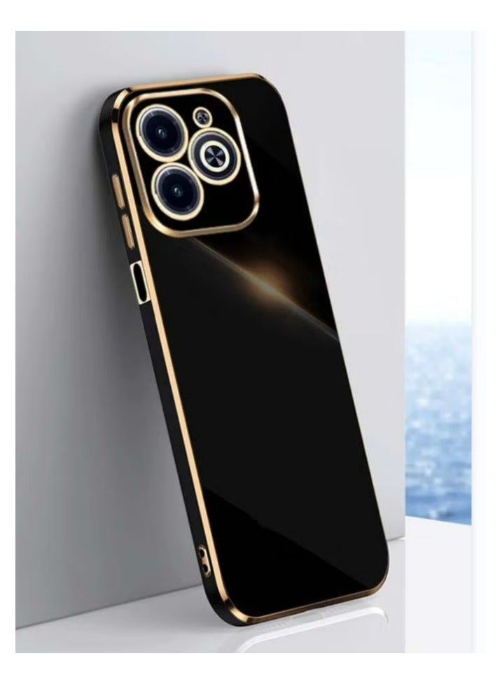 غطاء حماية للهاتف المحمول Infinix Hot 40i 4G، غطاء خلفي ناعم مطلي بالفخامة، حماية كاملة مرتفعة للكاميرا - Image 1