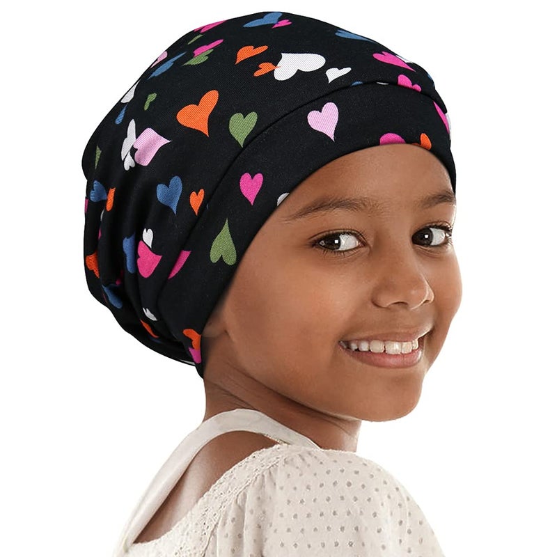 Satin Bonnet for Curly Hair Sleeping Cap for Girls Boys Oversize Extra Large Adjustable Head Scarf Blue