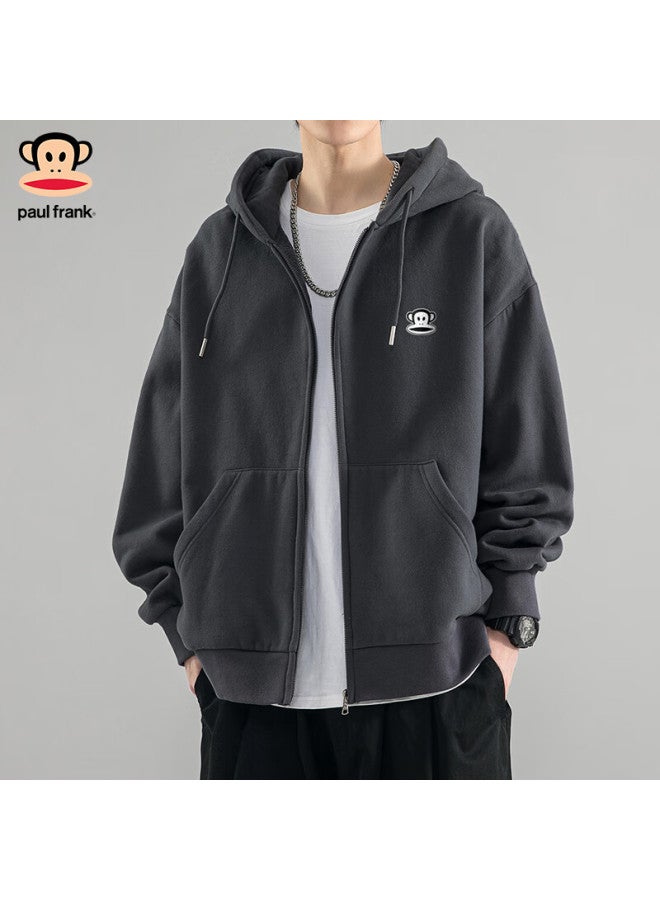Paul Frank Men's Hoodie Spring Autumn New American Streetwear Casual Fashion Versatile Jacket Black M - Image 4