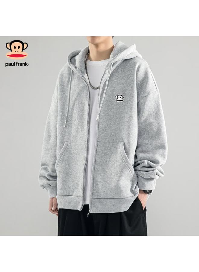 Paul Frank Men's Hoodie Spring Autumn New American Streetwear Casual Fashion Versatile Jacket Black M - Image 2