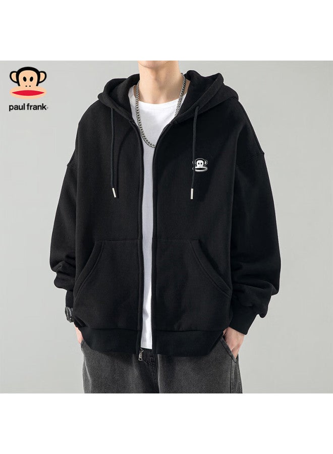 Paul Frank Men's Hoodie Spring Autumn New American Streetwear Casual Fashion Versatile Jacket Black M - Image 1