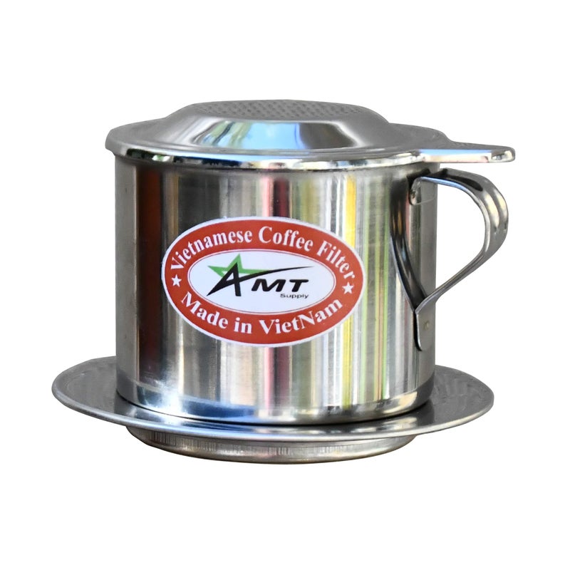AMT 95 oz Coffee Maker Phin Filter Screw Down Coffee Dripper for Vietnamese Style Coffee at Home or Office