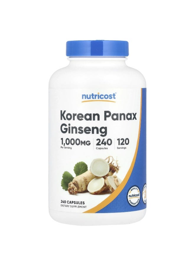 نوتريكوست، جينسنغ كوري بانكس، 1,000 ملغ، 240 كبسولة (500 ملغ لكل كبسولة)
