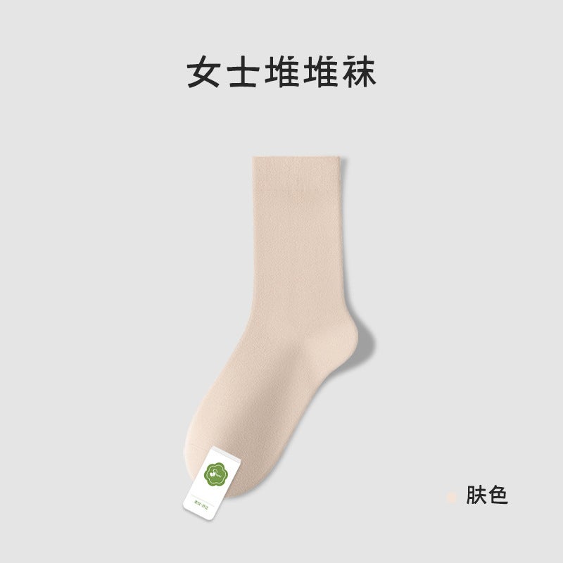 Cotton Lolita Socks Womens Summer Knee-High Skin color 