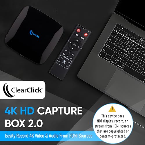 ClearClick 4K HD Video Capture Box 2.0 (Second Generation) - Record Audio and Video from 4K HDMI Sources [Content-Protected Sources Not Supported] - Saves onto USB Flash Drive or MicroSD Card - Image 2