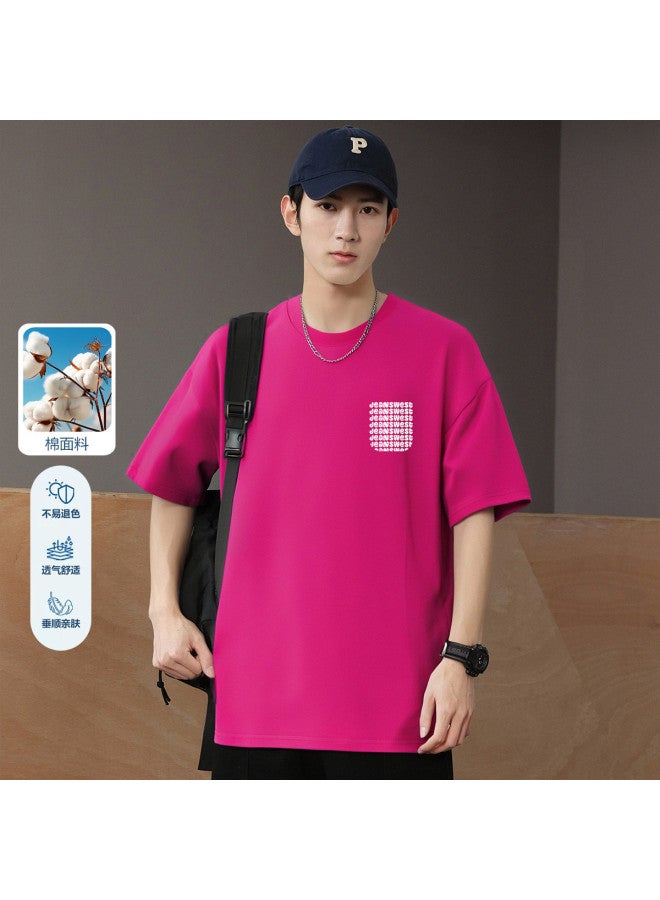 Jeanswest Style Summer Printed T-shirt unisex Casual Short Sleeve Tee oversized Cotton Crewneck Top versatile Daily Wear Basic Tee - Image 2