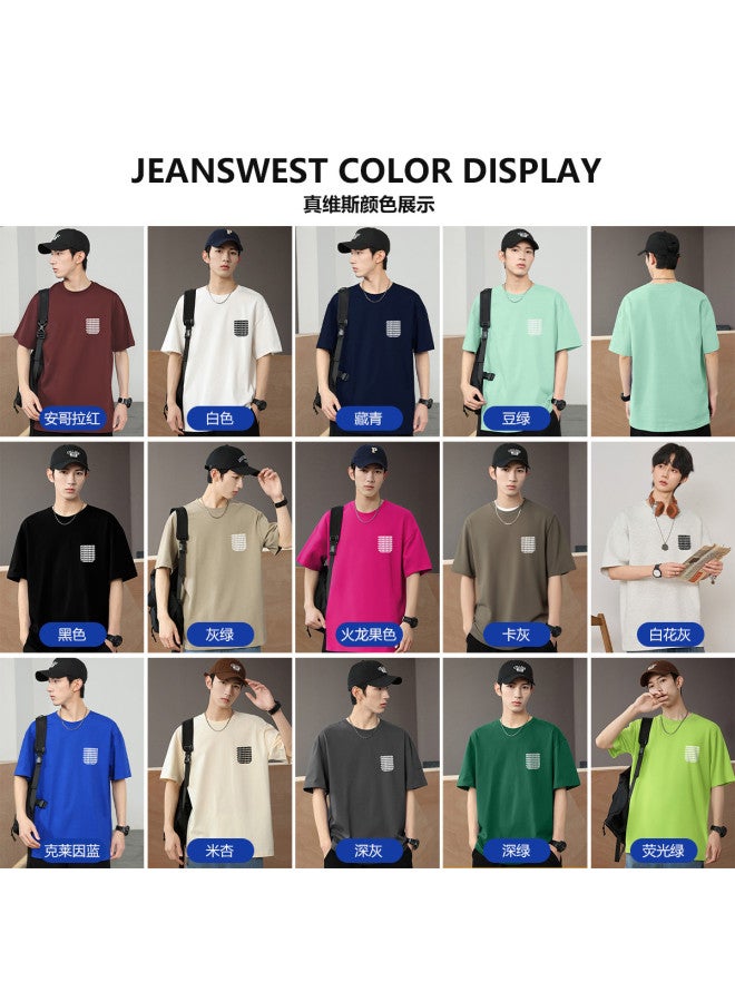 Jeanswest Style Summer Printed T-shirt unisex Casual Short Sleeve Tee oversized Cotton Crewneck Top versatile Daily Wear Basic Tee - Image 3