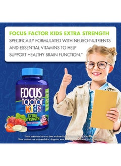 Focus Factor Kids Extra Strength Daily Chewable For Brain Health Support, 120 Count  - Image 4