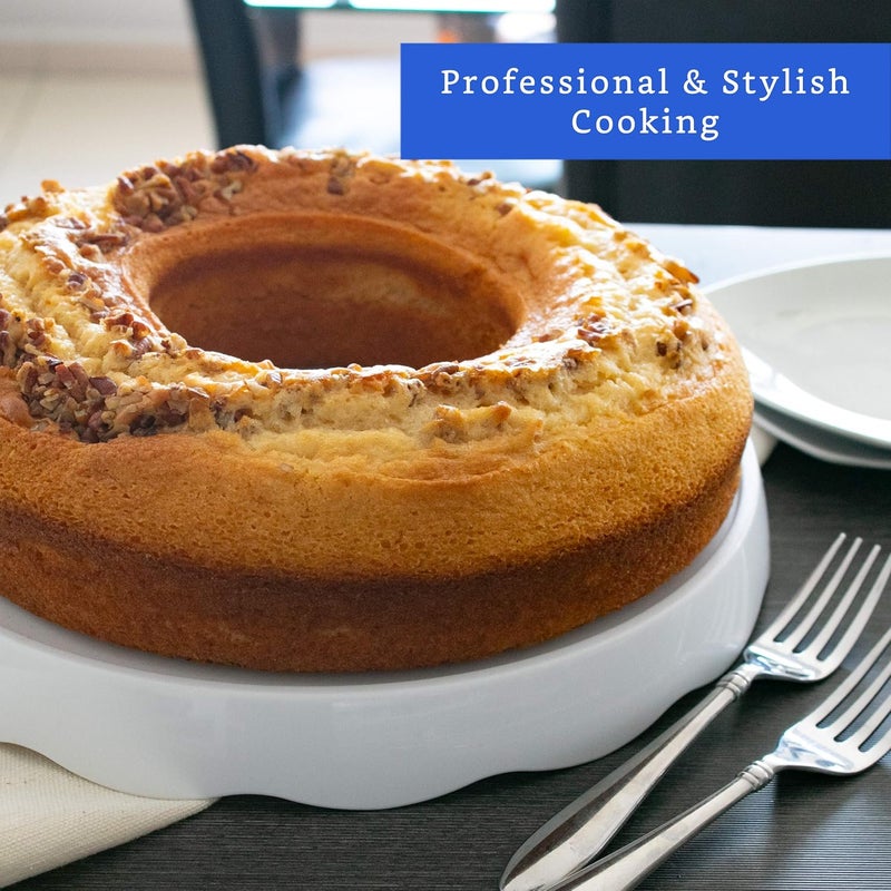 GLOBE ROCKET Aluminum Ring Cake Pan (8 in) - Ring Mold Pan - Fluted Tube Pans for Baking Pound Cake - Flan Molds for Baking - Molde para Flan - Molde para Chocoflan - Moldes para Pasteles - Image 5