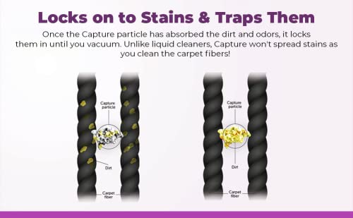 Capture Carpet & Rug Dry Cleaner w/Resealable lid - Home, Car, Dogs & Cats Pet Carpet Cleaner Solution - Strength Odor Eliminator, Stains Spot Remover, Non Liquid & No Harsh Chemical (8 Pound) - Image 4