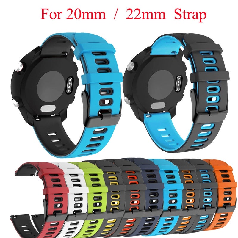 erorex For Huawei Watch Gt 2E 22Mm Mixed-Color Silicone Watch Band(Black+Orange) - Image 2