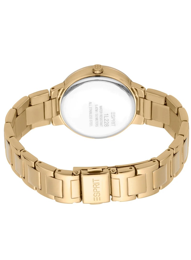 ESPRIT Women's Watch with Gold Stainless steel Band - Image 2