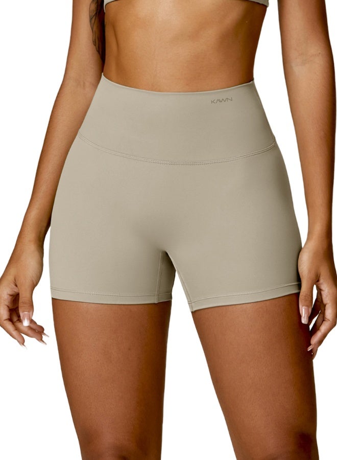 KAWN.YOGA Womens High Waist Contour Seamless Workout Sport Yoga Shorts Tummy Control  - Image 1