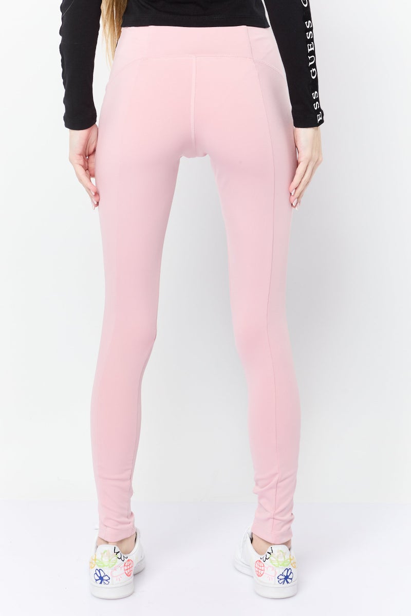 GUESS Women Brand Logo Leggings, Pink - Image 4