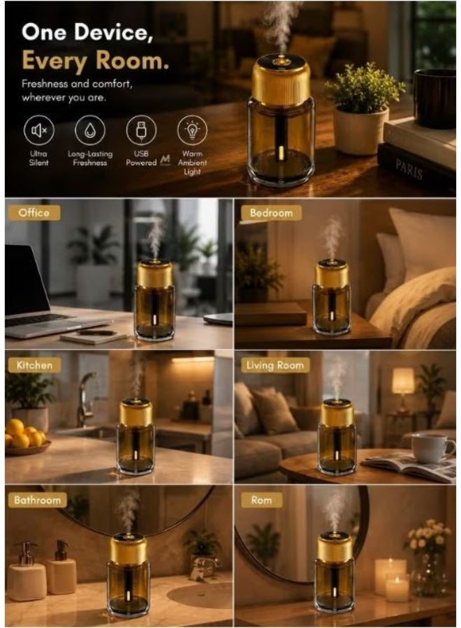 RYN GRACEFETSA 500ml Large Clear Glass Aroma Diffuser for Home and Car - Image 4