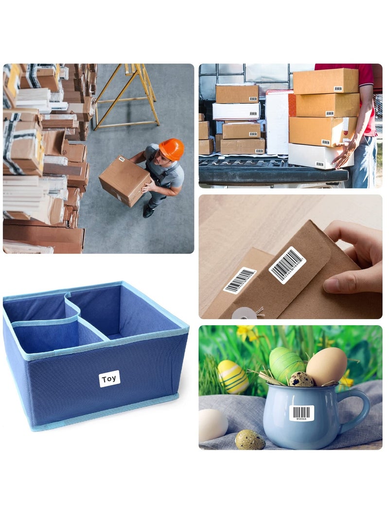 480 Matte White Removable Labels, 2.5 x 3.9 cm Blank Price Tags for Jars, Boxes, and Files, Perfect for School, Office, and Kitchen, Compatible with Laser and Inkjet Printers - Image 2