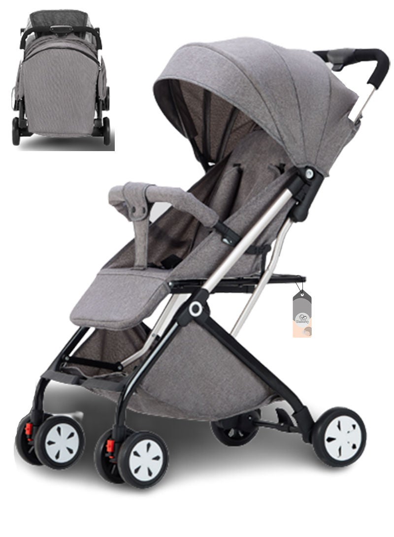 MaBaby Large Space Comfortable Sitting and Lying Dual Use Folding Baby Stroller - Image 1