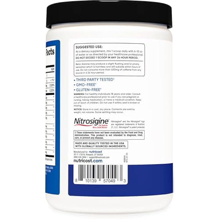 Nutricost Pre-C Pre-Workout Complex with Creatine (Blue Rasberry | 30 Servings) Powder - Boost Fintess Routines, 450g - Image 4