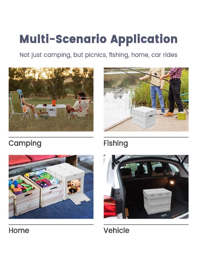 ZONIX Multifunctional Folding Storage Box – Converts to Table & Warning Sign, 16.5L Capacity, 100kg Load-Bearing – for Camping, Car Trunk, Home - Image 2