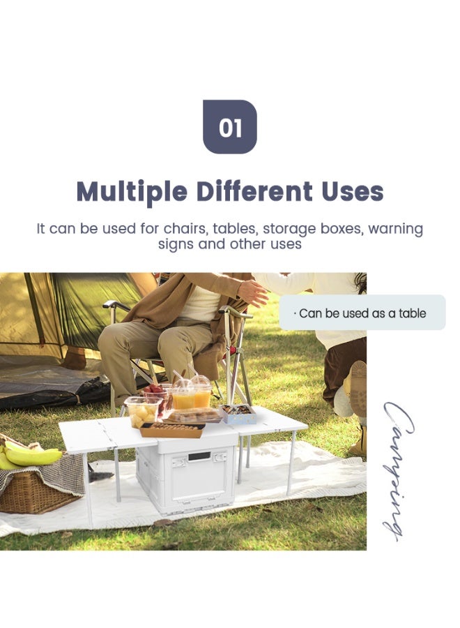 ZONIX Multifunctional Folding Storage Box – Converts to Table & Warning Sign, 16.5L Capacity, 100kg Load-Bearing – for Camping, Car Trunk, Home - Image 5