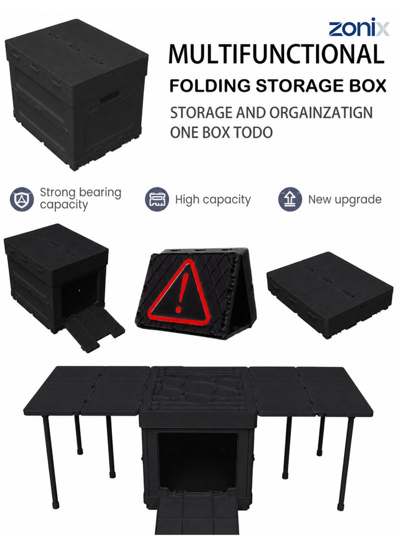ZONIX Multifunctional Folding Storage Box, featuring an all-in-one design that’s portable, spacious, and sturdy. Ideal for camping, home, and car use. - Image 1