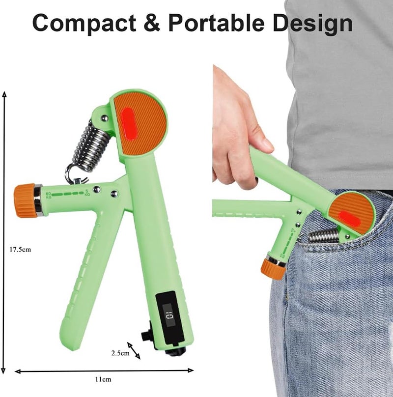 2PCS Adjustable Resistance Hand Grip Strengthener Trainer Kit for Strong Wrists - Image 2