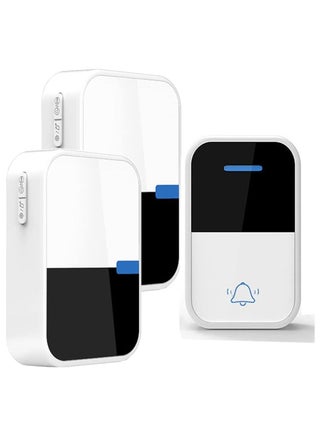 Self Powered Wireless Doorbell, No Battery Required Door Chime Kit with Weatherproof Transmitter and Receiver 500 fts Control Range 3 Volume 38 Melodies (1 Push Botton + 2 Chimes) - pzsku/Z50738C9357D2D23A9498Z/45/_/1692268290/f69dd058-9dd5-4b4d-926a-a4b1ad70d660