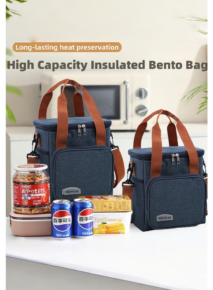 0TO1 TECH Lunch Bag, Reusable Suitable for Office Work Off-Campus Etc Lining Cotton Black 24x21x14 cm - Image 2