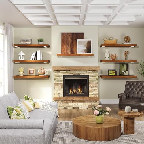 HIRVALL ® 12 Inch Shelf L Shape Pack of 4 White 160 lbs Load Capacity, Metal Brackets for Floating & Wooden Shelves - Novel Shape, 1/5 Inch Thick, Rust-Proof Wall Mount Bracket - Image 4