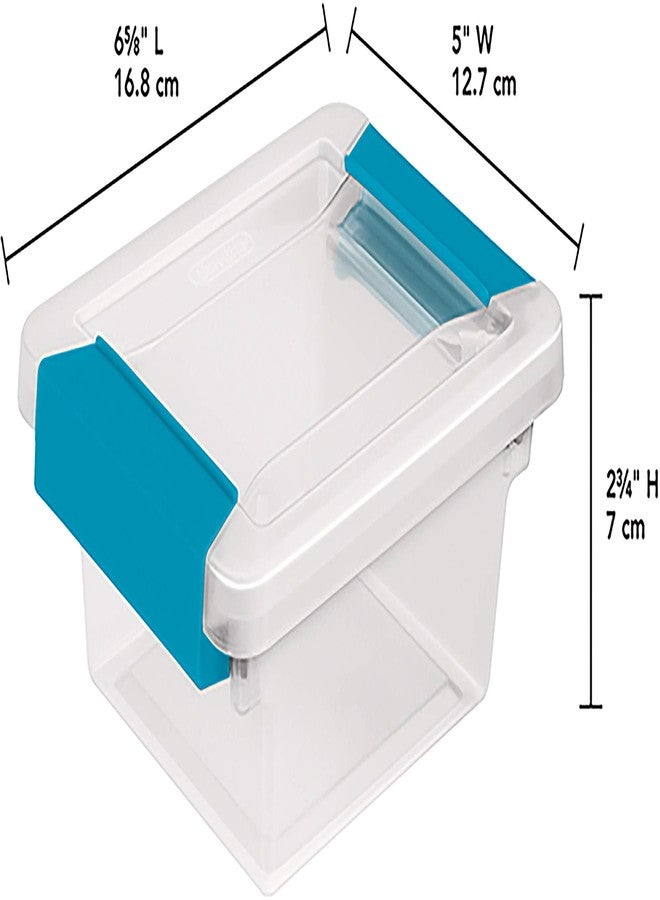 STERILITE Mini Clip Box Clear Base & Lid Aquarium Blue Latches - Image 2