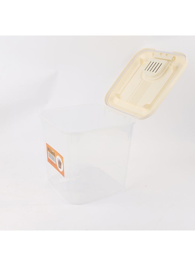 milano حاوية طعام الحيوانات الأليفة البلاستيكية ميلانو – حاوية محكمة الغلق متينة مع غطاء ومغرفة لطعام الكلاب والقطط الجاف، تصميم خالي من الروائح وخالي من BPA، يحافظ على طعام الحيوانات الأليفة طازجًا ومنظمًا 5 لتر L22.5XW23XH22Cm - Image 4