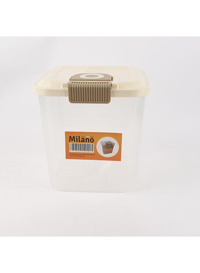 milano حاوية طعام الحيوانات الأليفة البلاستيكية ميلانو – حاوية محكمة الغلق متينة مع غطاء ومغرفة لطعام الكلاب والقطط الجاف، تصميم خالي من الروائح وخالي من BPA، يحافظ على طعام الحيوانات الأليفة طازجًا ومنظمًا 5 لتر L22.5XW23XH22Cm - Image 2