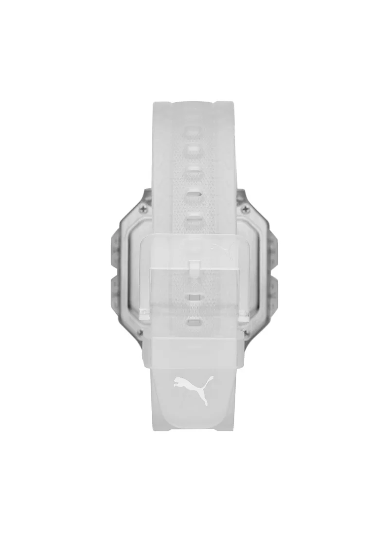 بوما Digital Mechanical Watch for Women With White Silicone Band- ATM - PU P5036